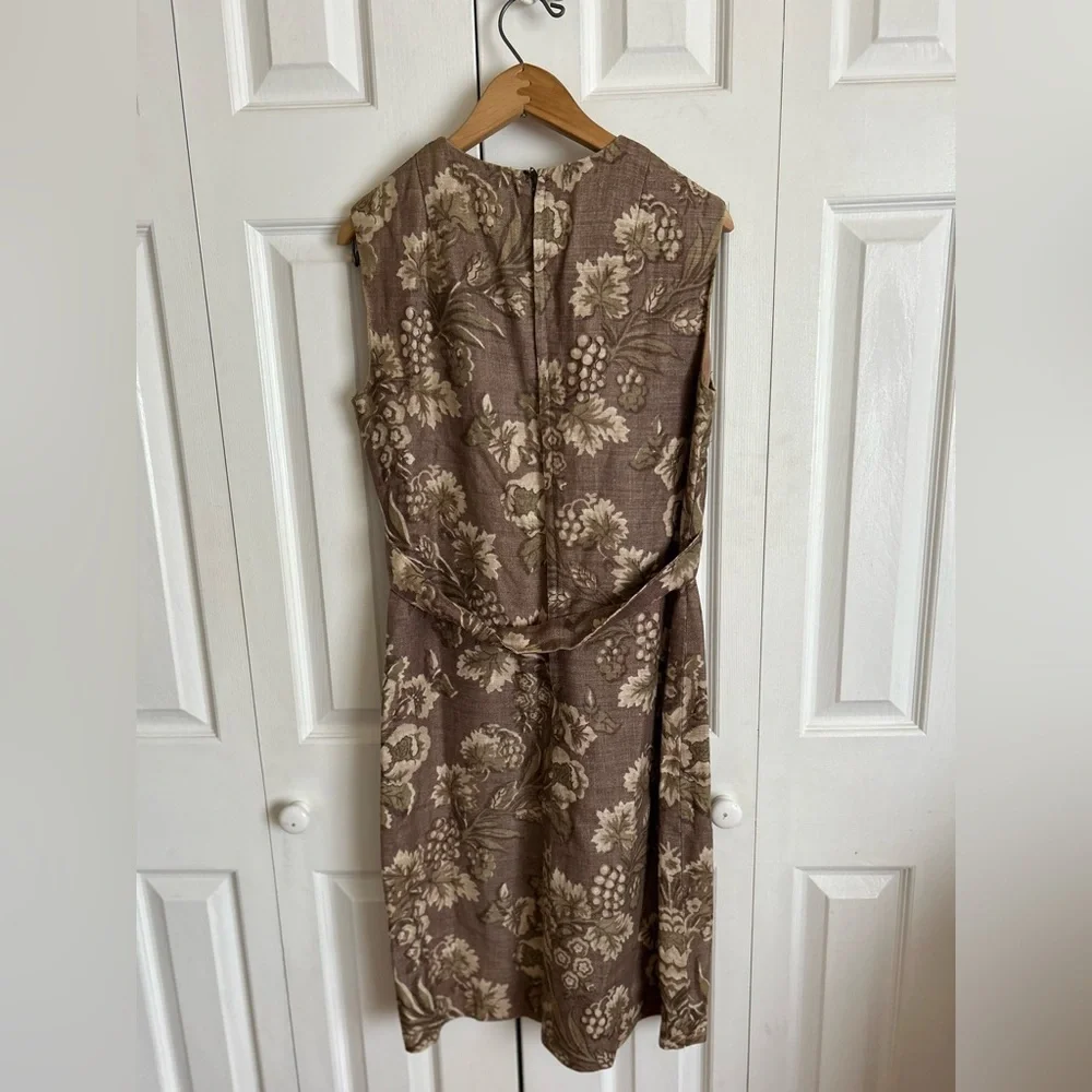 Vintage 50s linen sheath dress - Picture 5 of 16